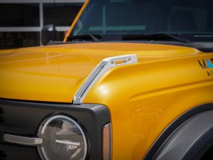 Ford Bronco Hood Trail Marker Kit - Complete Kit w/ LED - White Finish